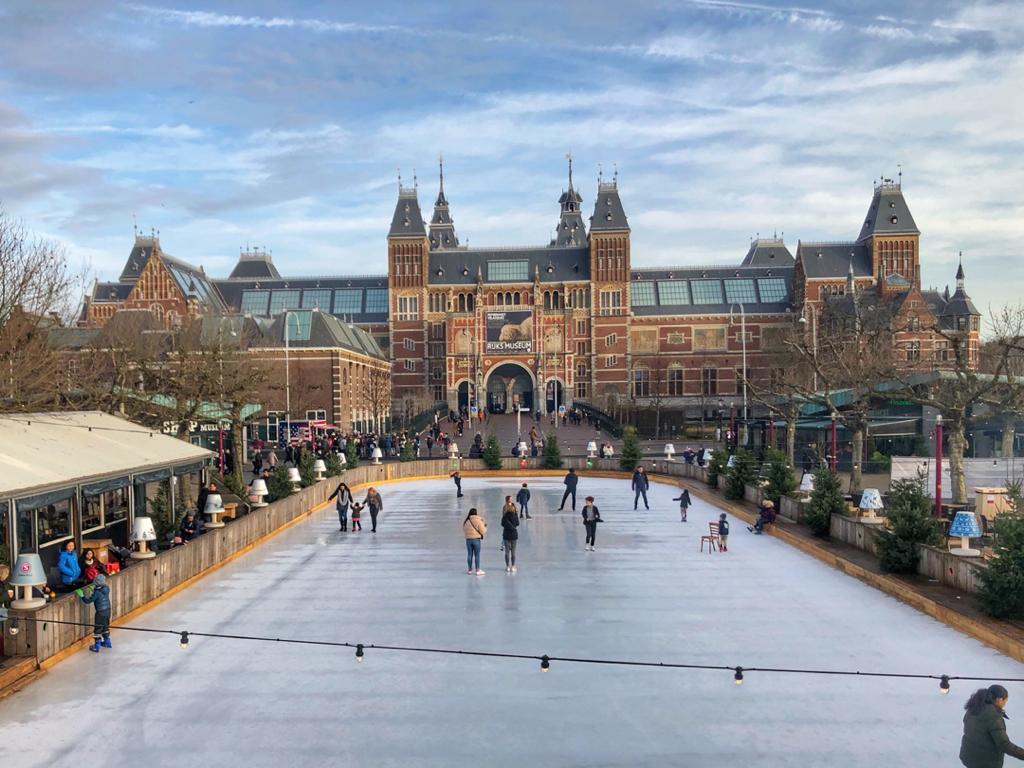 Ice skating in Amsterdam with kids